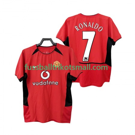 Fußballtrikots Manchester United RONALDO 7 2004 Retro 2002 Kurzarm Heimtrikotsatz kaufen